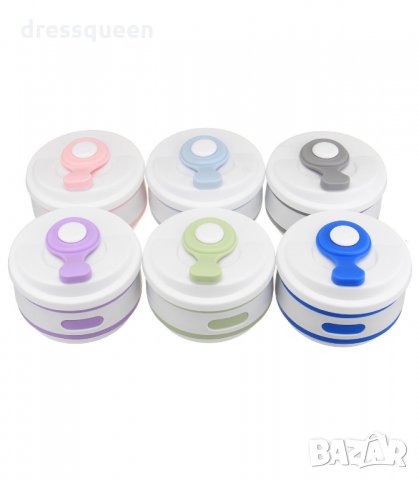 2918 Сгъваема силиконова чаша с капак, в различни цветове, снимка 4 - Чаши - 34265643