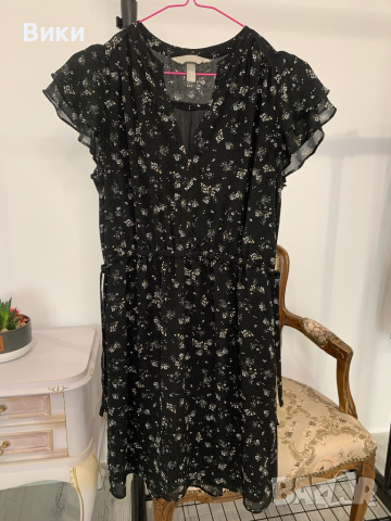 Красива рокля на H&M размер 38 подходяща за S, снимка 12 - Рокли - 44607131