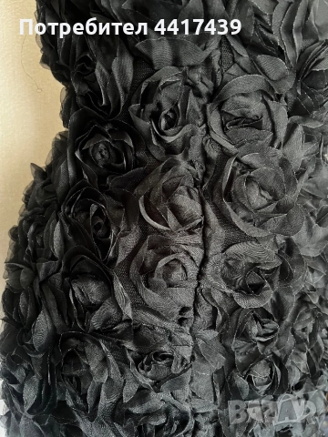 Рокля с 3Д цветя , снимка 3 - Рокли - 52137432