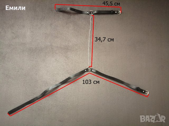 Кожен харнес чокър колан за тяло със синджир, снимка 6 - Колиета, медальони, синджири - 41168716