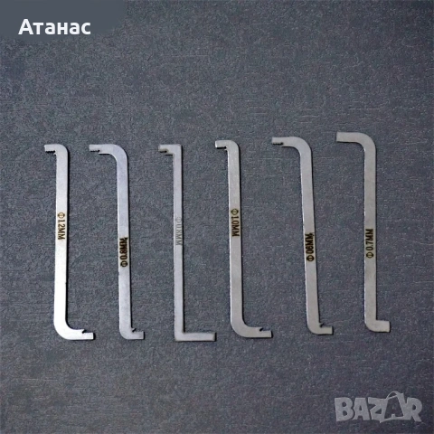 Комплект 6 натегача за отключване на европейски цилиндрови ключалки, снимка 3 - Други инструменти - 53530899