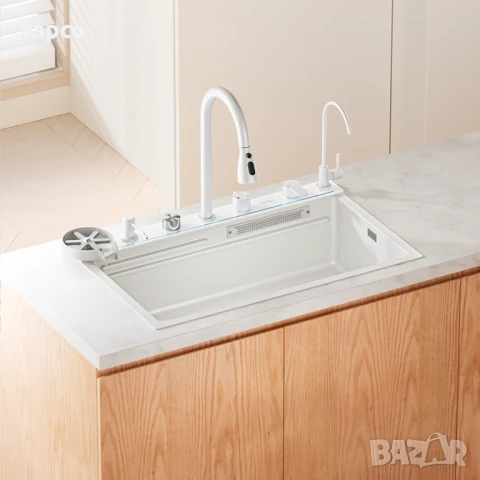 Бяла кухненска мивка с опция за пълно персонализиране, снимка 4 - Мивки - 50965457