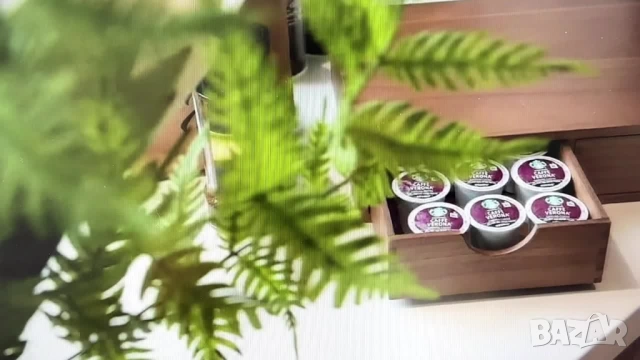 Шкаф Дървена Основа за Кафемашина с Чекмеджета Настолен Органайзер за Кафе Капсули 39 x 28 x 8.5см!, снимка 8 - Шкафове - 53191690