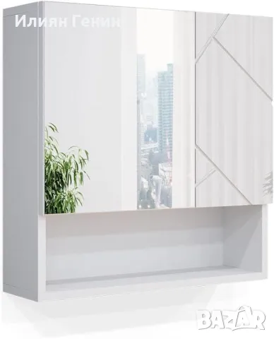 Шкаф за баня с огледало