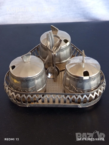 Винтидж Руски комплект за подправки от 70г. метални редки за КОЛЕКЦИЯ 51074, снимка 9 - Други ценни предмети - 51777169