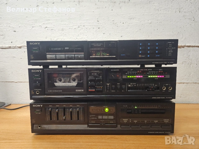 🎧 Аудио сет SONY – Дек + Тунер + Усилвател с еквалайзер