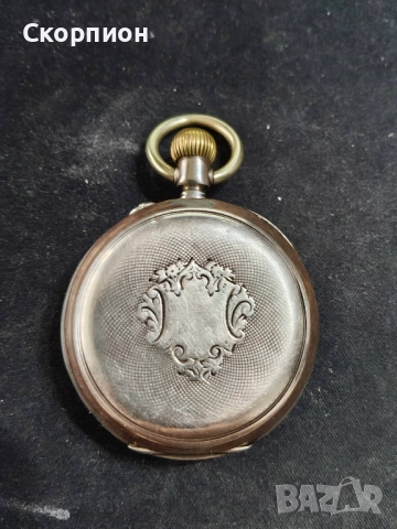 Швейцарски СРЕБЪРЕН джобен часовник 1901г. с позлата - 10 РУБИНА - ПРОМОЦИЯ, снимка 15 - Джобни - 48366603