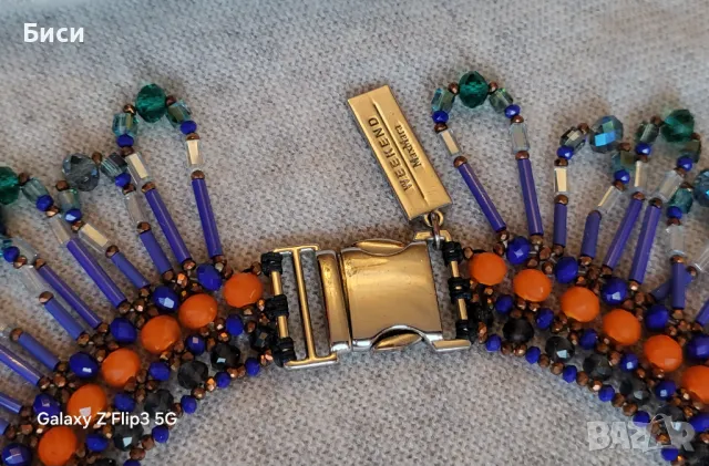 Max Mara/WEEKEND-оригинално колие от натурални камъни и сребро, снимка 7 - Колиета, медальони, синджири - 48778603