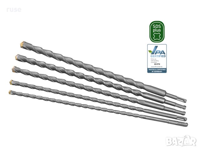 НОВО! Ударни свредла за перфоратор 5 броя Parkside зидария, камък, тухла, SDS-plus, 450mm, снимка 2 - Перфоратори - 41940143