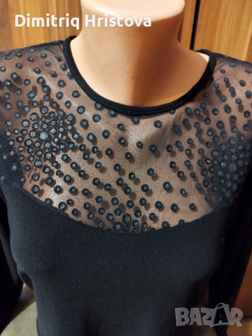 Блуза с красиво деколте, снимка 3 - Блузи с дълъг ръкав и пуловери - 44779425