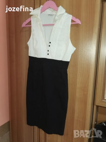 Рокля в бяло и черно, снимка 3 - Рокли - 37505716