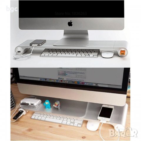 Apple iMac Стойка за Лаптоп/Монитор за Бюро  Алуминиева Лаптоп Монит MacBook Pro AiR за работно бюро, снимка 11 - Друга електроника - 39475184