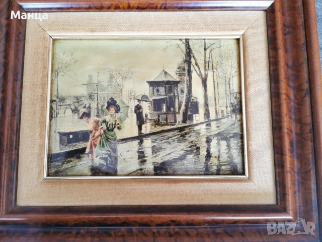 Френска картина Лимож, снимка 2 - Картини - 53859451