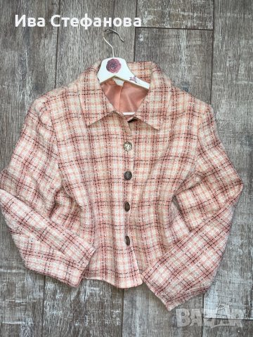 Разкошно  елегантно розово бяло сако букле , снимка 3 - Сака - 42366614