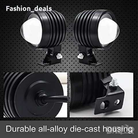 Нови 2 броя LED фарове за мотоциклети за мъгла Бели 60W, снимка 3 - Аксесоари и консумативи - 41665397