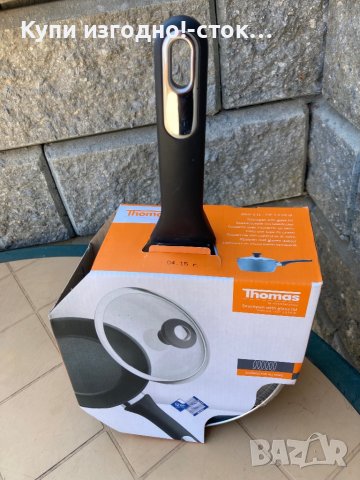 незалепващ ли ни тиган със стъклен капак - Thomas 20 см, снимка 1