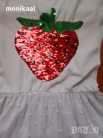Рокля с ягодка, снимка 2 - Детски рокли и поли - 51711350
