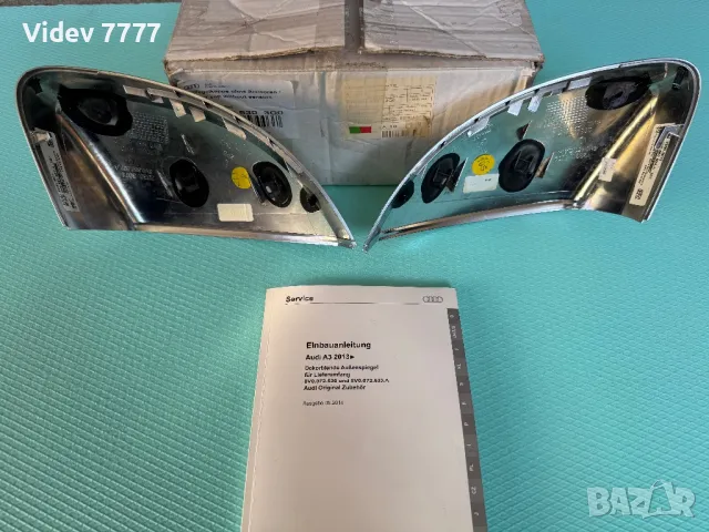 Оригинални Audi RS3 8V капаци за огледала Audi A3 8V / S3 8V Алуминиев мат хром, снимка 8 - Аксесоари и консумативи - 49963342