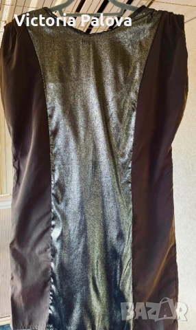 Ефектна дизайнерска рокля ULDAHI цвят mocha, снимка 12 - Рокли - 53013023