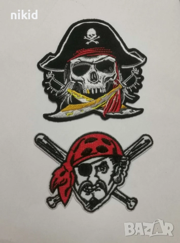 Пират емблема апликация бродерия за дреха дрехи самозалепваща се нашивка