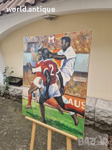 Страхотна антикварна картина масло върху платно , снимка 5 - Картини - 52019803