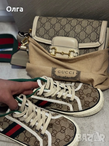 Чанта и обувка GUCCl, снимка 6 - Дамски ежедневни обувки - 53686162