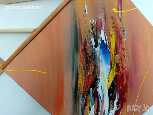Абстрактна картина / диптих Firkant, снимка 3 - Картини - 56253978