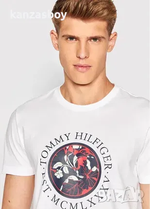 tommy hilfiger Bianco Regular Fit - страхотна мъжка тениска 3XL, снимка 1 - Тениски - 47412766