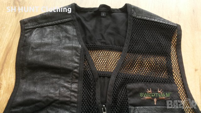SWEDTEAM Hunting Leather Vest размер S за лов елек естествена кожа - 311, снимка 4 - Други - 41976599