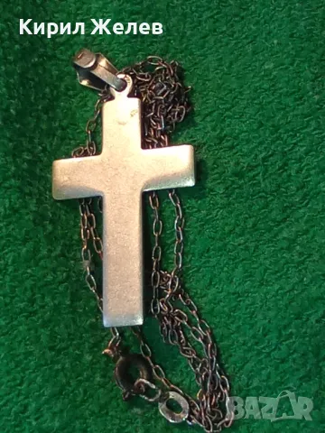 СТИЛЕН СРЕБЪРЕН КРЪСТ МАТИРАНО СРЕБРО 925 сФИНА СТАРА СРЕБЪРНА ВЕРИЖКА СРЕБРО 950 РЪЧНА РАБОТА 40024, снимка 15 - Колиета, медальони, синджири - 49866148