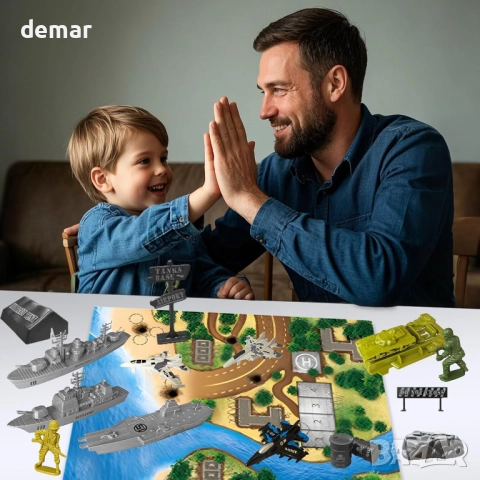 OTONOMI Бойни армейски играчки за деца с екшън фигурки и игрална карта, снимка 7 - Други - 51746535