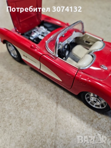 Метална колекционерска количка CHEVROLET CORVETTE 1957 ОПИСАНИЕ, снимка 4 - Колекции - 52447690