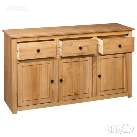 vidaXL Сайдборд, 135x40x80 см, бор масив, стил Панама, снимка 6 - Бюфети - 56146518