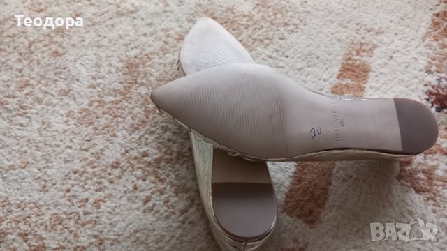 Златисти балеринки, снимка 5 - Дамски ежедневни обувки - 39968950