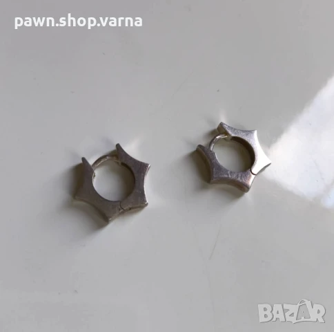 Сребърни обеци с печат 925