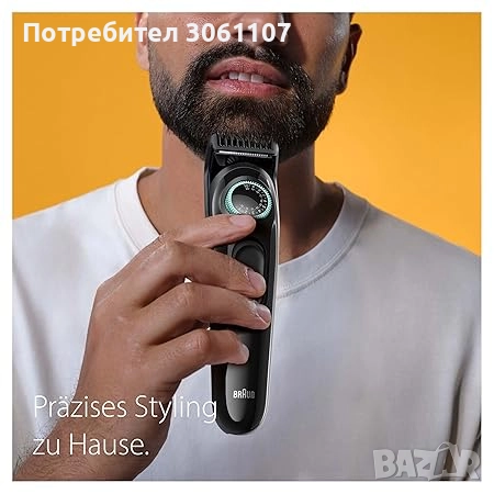 Тример Braun BT3421 за брада и лице , 40 настройки за дължина , черен, снимка 3 - Други - 51522589