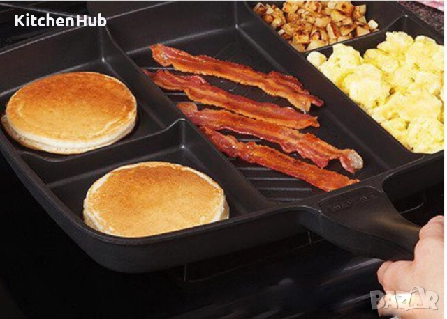 Алуминиев тиган с 5 разделения TV308, снимка 2 - Съдове за готвене - 52381752