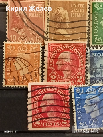 Стари пощенски марки от цял свят смесени АМЕРИКАНСКИ ПРЕЗИДЕНТИ за КОЛЕКЦИЯ 51601, снимка 7 - Филателия - 53218234