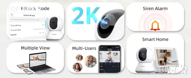 Комплект от 2 висококачествени камери Blurams dome lite 2, снимка 12 - Комплекти за видеонаблюдение - 48788164