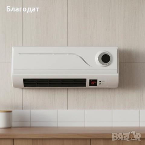 Отоплителна печка за стена Rosberg R51973A – 2000W, дистанционно управление и LED дисплей