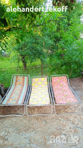 Шезлонг сгъваемо походно легло походни легла класически алуминиеви за градина риболов къмпинг, снимка 3 - Надуваеми легла - 19052491