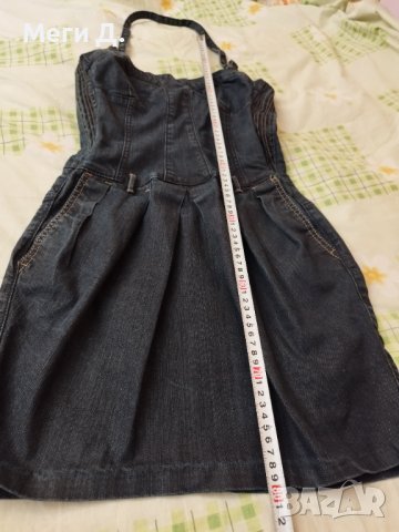  Дънкова рокля на "Sisley" размер XS, S/25, 26, снимка 9 - Рокли - 40955674
