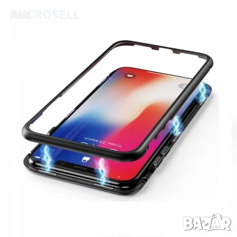 iPhone XS Eлегантен алуминиев кейс с магнитна сглобка и прозрачен твърд гръб от поликарбонат , снимка 2 - Apple iPhone - 48709803