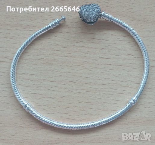 Сребърна гривна тип Pandora, сребро 925, 19 см