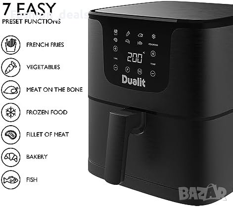 Нов Въздушен фритюрник Dualit 5,5L здравословно готвене Air Fryer кухня дом, снимка 2 - Фритюрници - 42522822