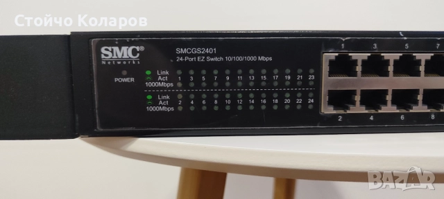 SMCGS2401 24-port 10/100/1000Base-T Layer 2 суич, снимка 2 - Суичове - 52457414