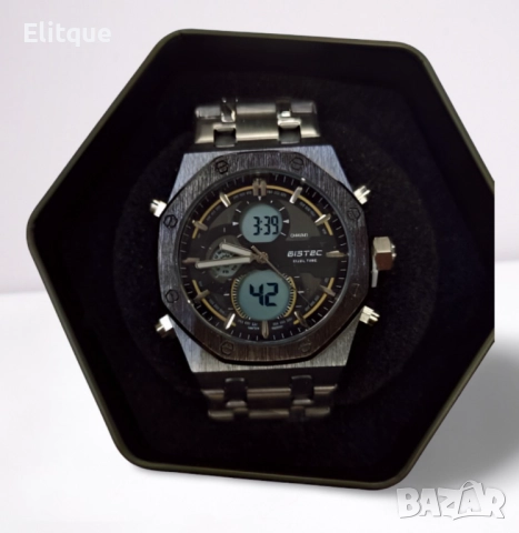 Bistec Martyn L i n e Водоустойчив Луксозен метален часовник, снимка 4 - Мъжки - 52889472