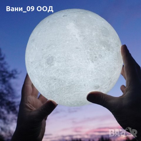 Нощна лампа "Луна", снимка 7 - Настолни лампи - 35891765