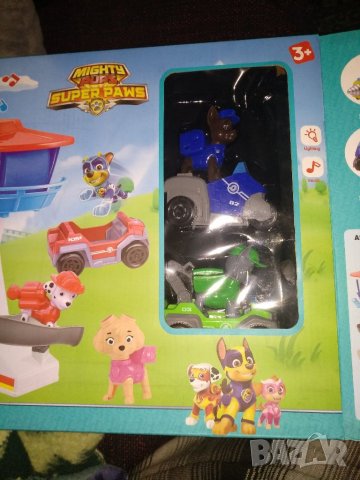 База Пес Патрул / Paw Patrol 2кученца+2машинис кученца+синя плюшена раничка на Чейс,подарък и Райдър, снимка 2 - Конструктори - 26939836
