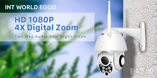 BESDER 1080P 2MP PTZ IP WiFi Камера 4X Oптично увеличение Инфрачервено нощно виждане YCC 365 Plus AP, снимка 2 - IP камери - 52063021